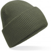 BEECHFIELD B 385R RECYCLED / Pletená čiapka s manžetou - olive green Univerzálna