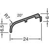 GUTMANN křídlová okapnice FP8532 šířka 24mm hliník stříbrný elox ( EV1 ) délka 3m