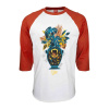 SANTA CRUZ tričko - Asta Cosmic Eyes Baseball Top Ketchup/White (KETCHUP-WHITE) veľkosť: M