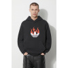 Bavlnená mikina adidas Originals pánska, čierna farba, s kapucňou, s nášivkou, IS0208