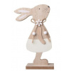 Zajac drevený s béžovou sukňou na postavenie 11,5 x 20 cm
