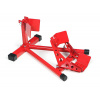 Motocyklový protipojazdový stojan na uchytenie prednej pneumatiky, Model 1, červený (TrueTech)