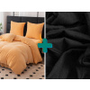 Textilomanie Sada mikroplyšových obliečok FUZZA + JERSEY plachta EXCLUSIVE 90x200 cm čierna, jednolôžko