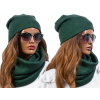 Set čiapka, komín (golf) Fanabella JESEŇ - ZIMA šál, tube, rolák, čiapka, zimná, teplá, módna béžová, biela, hnedá, čierna, červená, ecru, fialová, námornícka modrá, khaki, medená, modrá, oranžová, ru