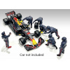 American diorama Americké diorámy Figúrky F1 Set 2 2022 - Dioráma Pit-stop Set 7 X Meccanici - Mechanics - With Decals 1:43 Matt Blue Red