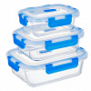 Sklenený obedár POLIFACH 1050 ml s modrým vekom