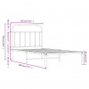 vidaXL Kovový rám postele s čelom biely 100x190 cm - Biela - 109419-188259