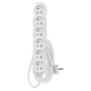 Predlžovací kábel 2 m / 6 zásuviek / biely / PVC / 1 mm2 Emos P0612