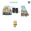 Sun City Detský set Minions in New York City , Rukavice, čiapka a šál, šedá 54 (set na zimu pre deti)