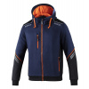 Sparco COLORADO TECH HOODED FULL ZIP Mikina M, Námornícka modrá-Oranžová