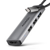 AXAGON HMC-H3A, USB 5Gbps hub, 3x USB-A, HDMI 4k/30Hz, kábel USB-C 15cm (HMC-H3A)
