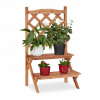 KVETINOVÝ STOJAN S MREŽOU, 2-ÚROVŇOVÝ, DREVENÝ, NA KVETY, 89 x 51,5 x 40,5 cm
