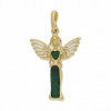 ZLATÝ PRÍvesok ANJEL S MALACHITOM (ZLATÝ PRÍvesok ANJEL S MALACHITOM)