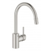 Grohe Concetto - Drezová batéria s výsuvnou spŕškou, supersteel 32663DC3