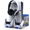 Dobíjacia stanica iPega P5S009 Multifunkčný Nabíjací Stojan pre PS5 Slim White (PG-P5S009)
