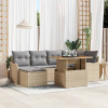 zahrada-XL Súprava záhradných pohoviek 7 pcs béžová a svetlosivá 3349482