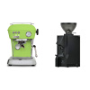 Ascaso Dream ONE, Fresh Pistachio + Eureka Mignon Manuale, BL black