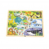 Viga puzzle na podložke 48 častí Poznajme zoo