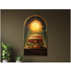 drevko UV Obraz na stenu Slávny hamburger Rozmer obrazu: 110 x 62,5 cm, Povrchová úprava: Lesklá