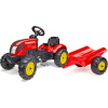 Falk šliapací traktor 2058L Country Farmer s vlečkou - červený