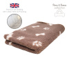 DRYBED Premium Vet Bed Paws & Bones svetlohnedý 100 x 75 cm