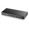 Zyxel GS1900-8HP v3 8-port Desktop Gigabit Web Smart PoE switch: 8x Gigabit metal, IPv6, PoE budget 70W, fanless GS1900-8HP-EU0103F