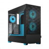 FRACTAL DESIGN skříň Pop Air RGB Cyan Core TG Clear Tint, 2x USB 3.0, bez zdroje, ATX FD-C-POR1A-02
