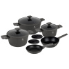 Sada hrncov s titanovým povrchom 10 dielna Berlingerhaus Anthracite Collection BH-8140