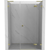 Mexen Lunar L sprchové dvere otváracie pravé 125 cm, priehľadné, zlaté - 834SL-125-050-50-00-P