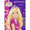 Barbie a škola pre princezné - Maľovánky so samolepkami