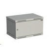 Nástenná rozvodná skriňa Solarix SENSA 6U 400mm, plechové dvere, RAL 7035 SENSA-6U-64-21-G