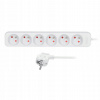 Solight 6 zásuviek 5m biela PP63