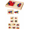 Viga Toys geometrická mozaika Dienesa puzzle Montessori 148 el