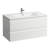 LAUFEN Pro S závesná skrinka s umývadlom s otvorom/s prepadom, 2 zásuvky, 1000 x 500 x 545 mm, biela, H8619654631041