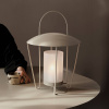 ferm LIVING Lucerna Abri, béžová, nerezová oceľ, sklo, Ø 30 cm - 1104269028