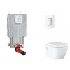 Grohe Uniset Set predstenovej inštalácie, klozetu, dosky SoftClose a tlačidla Skate Cosmopolitan, Moon White SANI15BB3111-GR