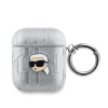 Karl Lagerfeld PU Embossed Karl Head Puzdro na AirPods 1/2 KLA2PGKIPS