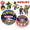 DIGITÁLNA TLAČ Opłatek na tort ROBLOX HRA MAN FACE + POSTAVY + TEXT 3