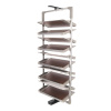 Interex design Otočný botník na topánky EASY 1150 - 1255 mm / Strieborná - hnedá