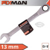 Kľúč plocho-očkový račňový-Fixman B1306-13mm CrV