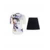 RIVANELLE krátky dres a sukňa - FLOWERY LADY - biela/viacfarebná/čierna