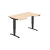 Hobis Pracovný stôl Motion Ergo, PO, 3S, 140x61-128x90 cm, agát/čierna