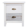 Bielo-sivý nočný stolík Marckeric Romantica, 46 × 50 cm