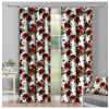 Záves na riasiacej páske 140x250 cm biely, červené kvetiny Biela 140 x 250 cm
