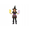 KOSTÝM MALEJ ČARODEJNICE MALÁ ČARODEJNICA PÁSKY-HRÁŠKY KOSTÝM HALLOWEEN 146