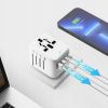 Cestovný adaptér VOOMY s viac ako 170 národmi - 2 USB A 2 USB biela
