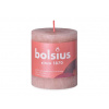 Bolsius Rustic Shine Valec 68x80mm Misty Pink, ružová sviečka