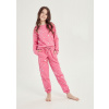 Zateplené dievčenské pyžamo Erika ružové pre staršie deti růžová 158