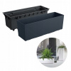Kvetináč Prosperplast 58 cm x 18 x 19,5 cm priemer 20 cm plast čierny (Kvetináč Kvetináč Balkónový box Urbi Case Antracit 21L 580x180x190+Vložka)