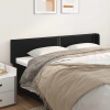 vidaXL Čelo postele so záhybmi čierne 203x16x78/88 cm umelá koža - Čierna - 114479-193238